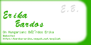 erika bardos business card